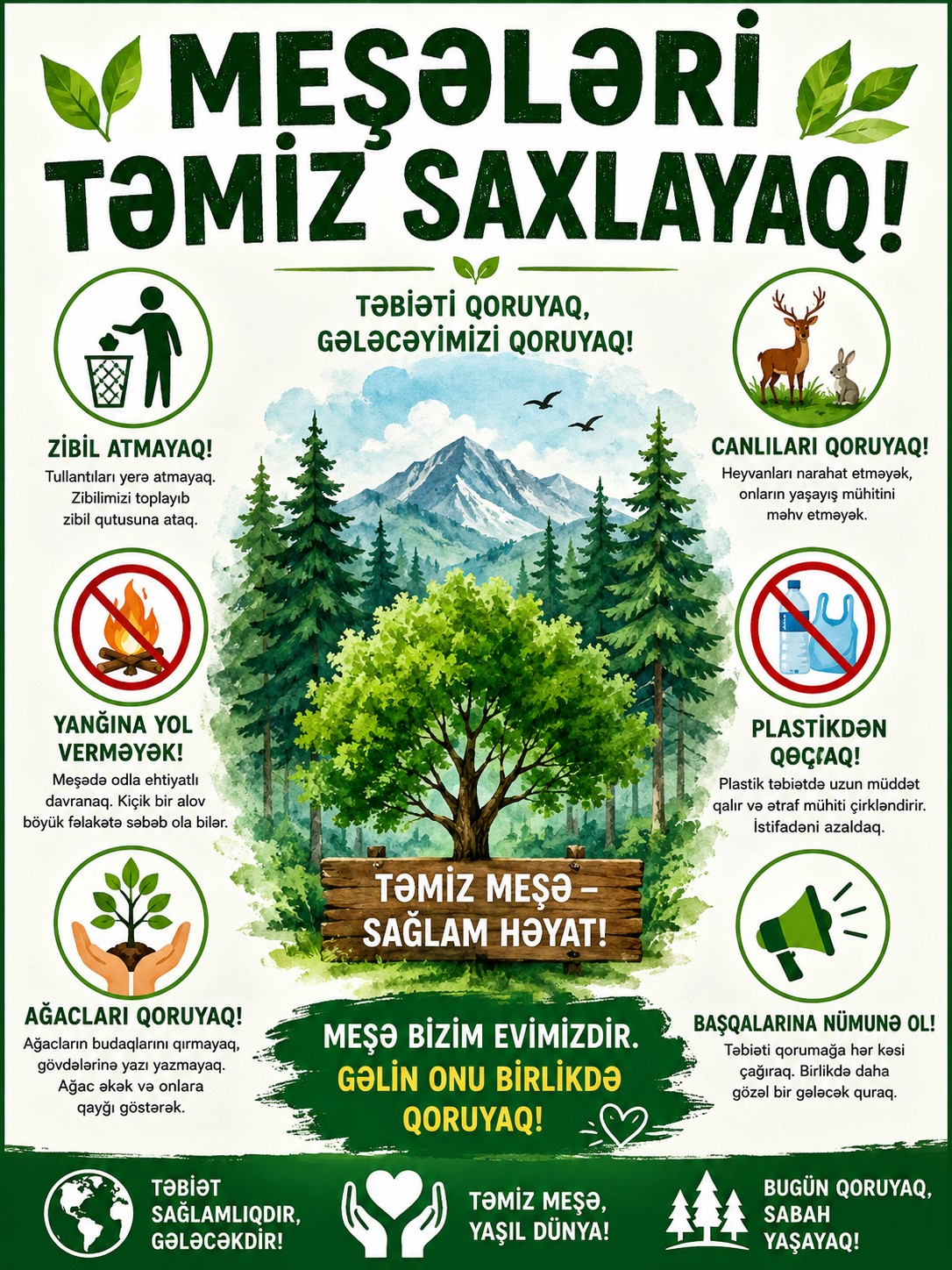 Meşələri təmiz saxlayaq